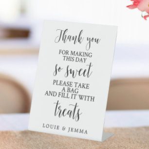 Signe De Table Merci pour rendre ce jour si doux Mariage