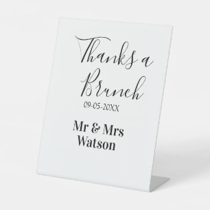 Signe De Table Merci un brunch post mariage nom date simple 