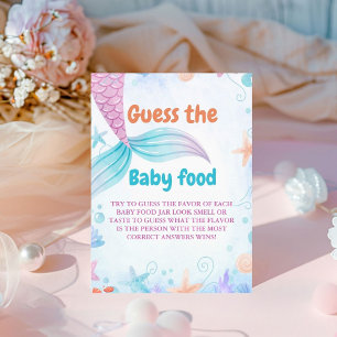 Signe De Table Mermaid Devine Le Baby shower alimentaire bébé Jeu