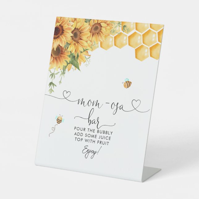 Signe De Table Miel Abeille Et Tournesols Maman-Osa Bar (Recto)