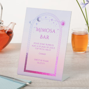 Signe De Table Mimosa Bar Punset Pink Gold Sun Moon Stars