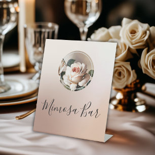 Signe De Table Mimosa de douche de mariage rose beige huileux ros