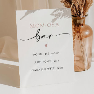 Signe De Table Mini bar Momosa Cocktail Menu Baby shower