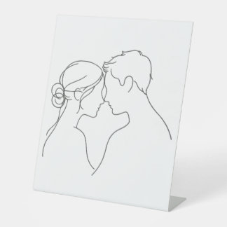 Signe De Table Minimal Love Illustration