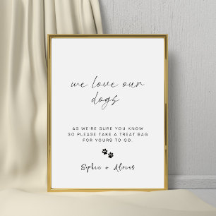 Signe De Table Minimaliste chien animal traité Favoriser Biscuit 