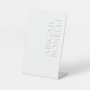 Signe De Table Minimaliste professionnel moderne gras gris blanc