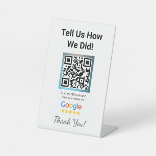 Signe De Table Modèle de compteur Google blanc