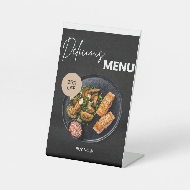 Signe De Table Modèle de menu de dîner pour mariage et événement (Recto)