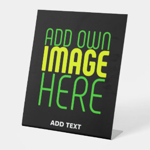 SIGNE DE TABLE MODÈLE DE TEXTE D'IMAGE NOIRE SIMPLE ET MODERNE