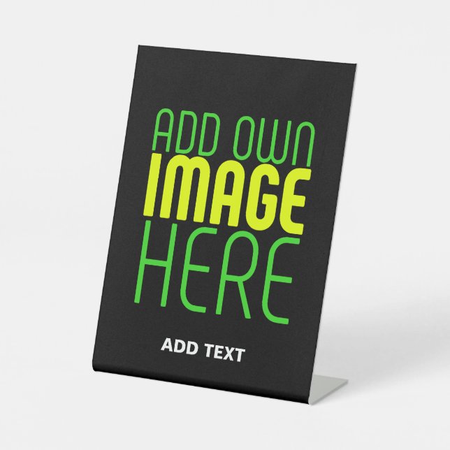 SIGNE DE TABLE MODÈLE DE TEXTE D'IMAGE NOIRE SIMPLE ET MODERNE (Recto)