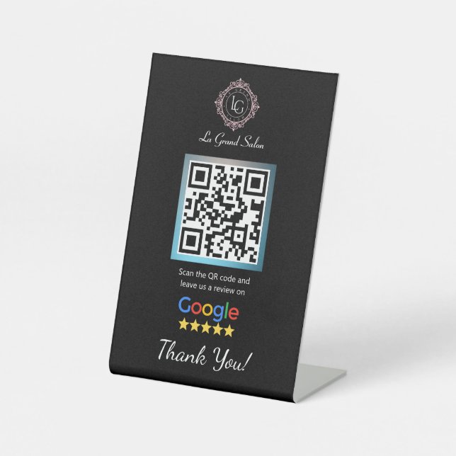 Signe De Table Modèle du socle de socle du compteur Google Review (Recto)