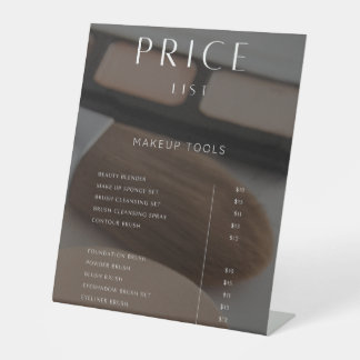 Signe De Table Modern Lash Extension Price List Editable Beauty 