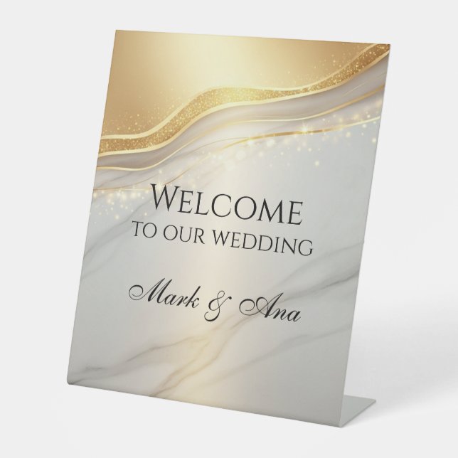 Signe De Table Modern Wedding Welcome Sign (Recto)
