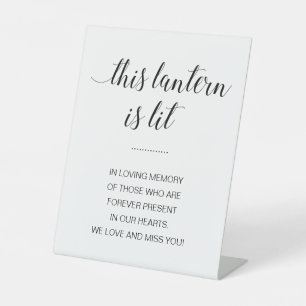 Signe De Table Moderne Cette Lanterne Est Un Mariage Mémorial Écl