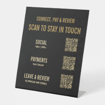 Moderne code QR Black Gold 3 | Avis sur les réseau