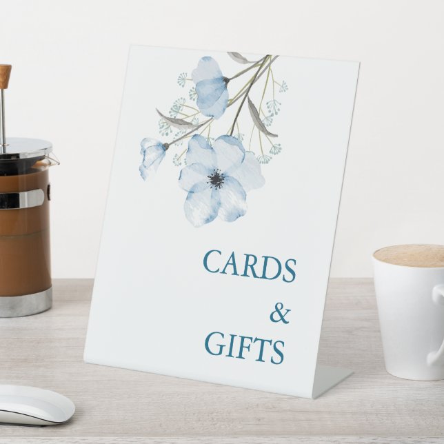 Signe De Table Moderne Elegant Chic Dusty Mariage bleu (In SItu)