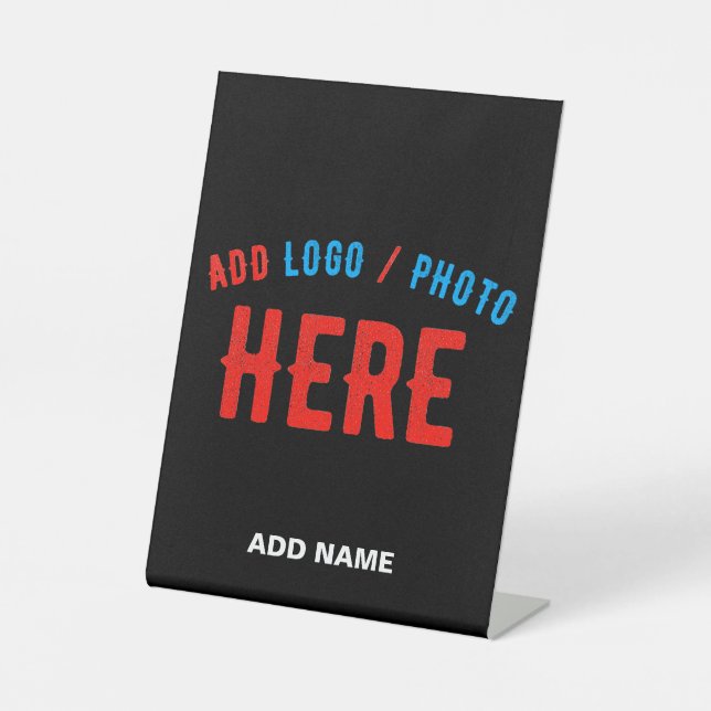 SIGNE DE TABLE MODERNE ET MODERNE PERSONNALISABLE NOIR VÉRIFIÉ (Recto)