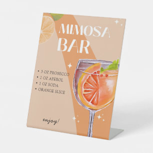 Signe De Table Moderne Mimosa Bar Aperol Spritz Fête des mariées