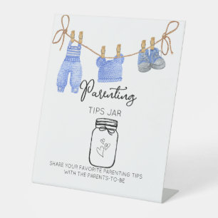 Signe De Table Moderne minimaliste Conseils parentaux Baby shower