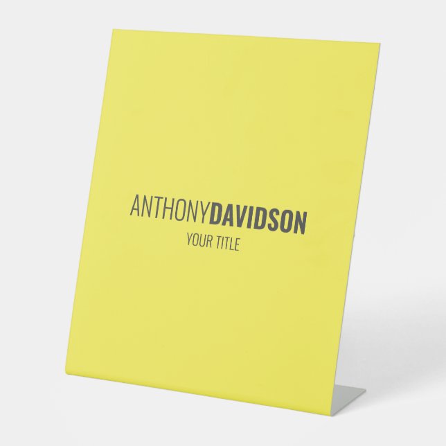 Signe De Table Moderne minimaliste élégant professionnel (Recto)