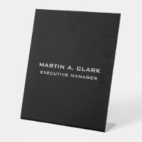 Moderne minimaliste Plain Élégant noir & blanc