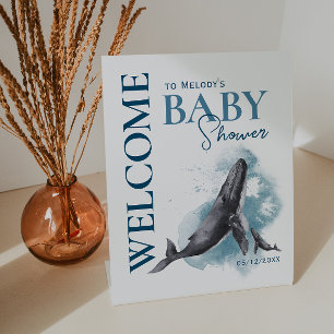 Signe De Table Moderne Rustique Océan Baby shower d'accueil Pedes