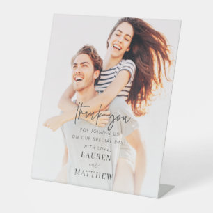 Signe De Table Moderne Simple minimaliste chic Mariage Merci