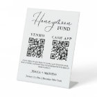 Monogramme moderne mariage de lune de miel code QR