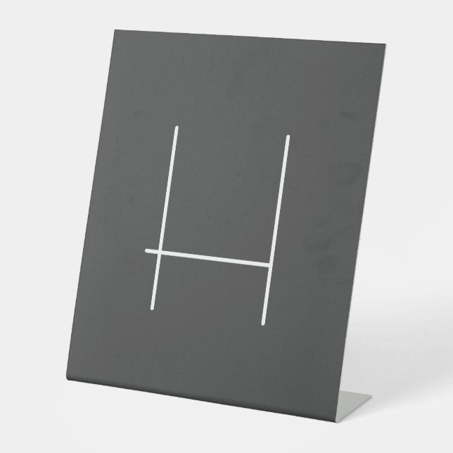 Signe De Table Monogramme Nom propre Initiale moderne minimaliste (Recto)