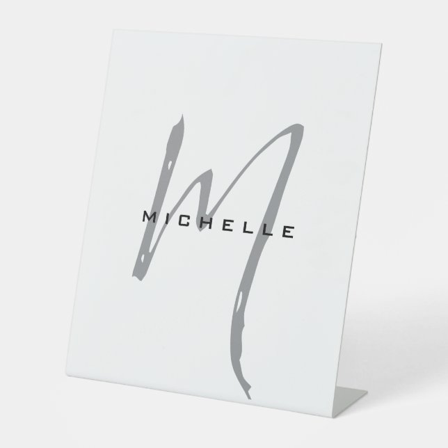 Signe De Table Monogramme Votre Nom Cadeau Spécial Bien-Aimé Ceux (Recto)