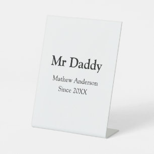 Signe De Table Monsieur Papa depuis ajouter année nom parents nom