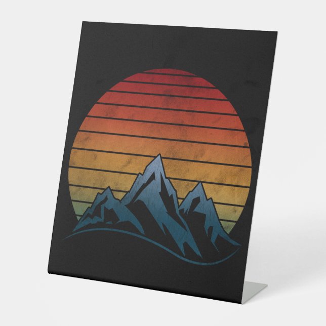 SIGNE DE TABLE MONTAGNE VINTAGE ENSOLEILLÉE (Recto)