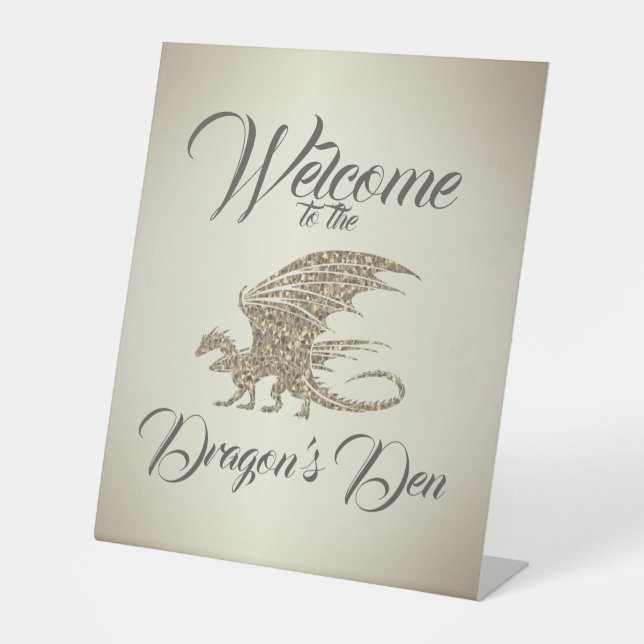 Signe De Table Mosaïque Extraordinaire Dragon Golden Welcome (Recto)