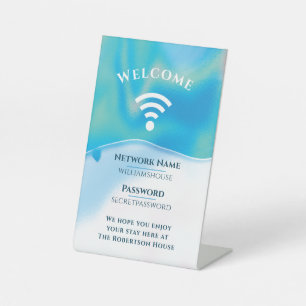 Signe De Table Mot de passe Internet WiFi Home Office Modern