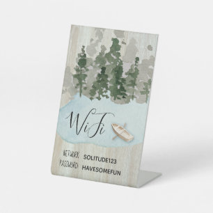 Signe De Table Mot de passe Internet WiFi Vacation Lake House
