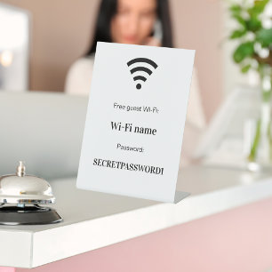 Signe De Table Mot de passe réseau wifi client invité 