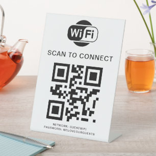 Signe De Table Mot de passe Wifi Analyse du code QR pour se con