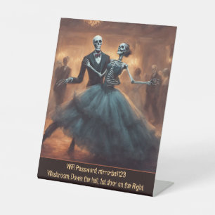 Signe De Table Mot de passe WiFi Halloween Dance Party