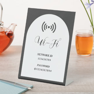 Signe De Table Mot de passe WIFI personnalisé moderne et réseau