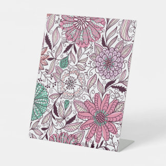 Signe De Table motif à l'arrangement floral