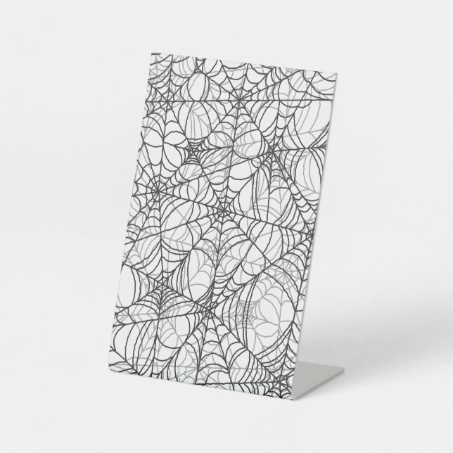 Signe De Table Motif Web éffrayant Spider - Cadeaux d'Halloween (Recto)