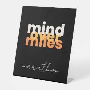 Signe De Table Motivation moderne Noir Orange Bold Typographie