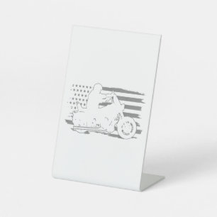 Signe De Table Moto Patriotique Vintage American Flag Biker