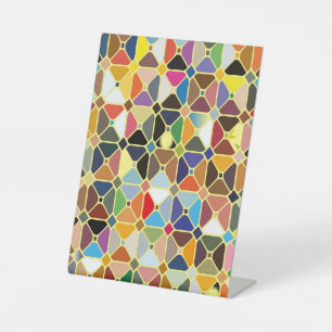 Signe De Table Multicolore geometric patterns with octagon shapes