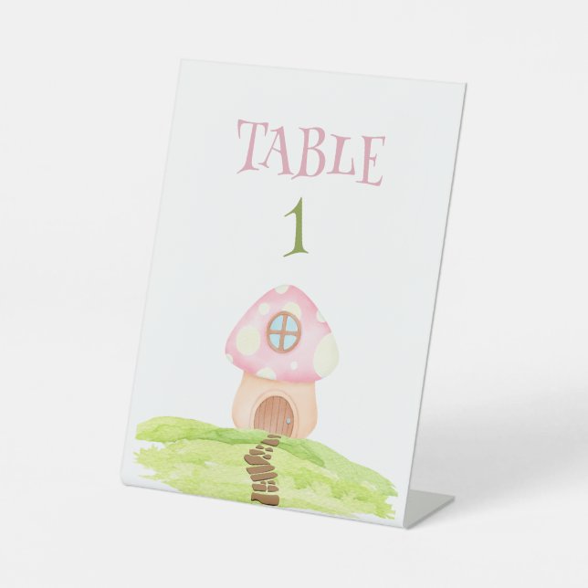 Signe De Table Musroom House, Flower Garden & Fairyland (Recto)