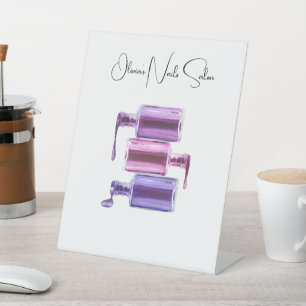 Signe De Table NAIL SALON Affiche de bienvenue