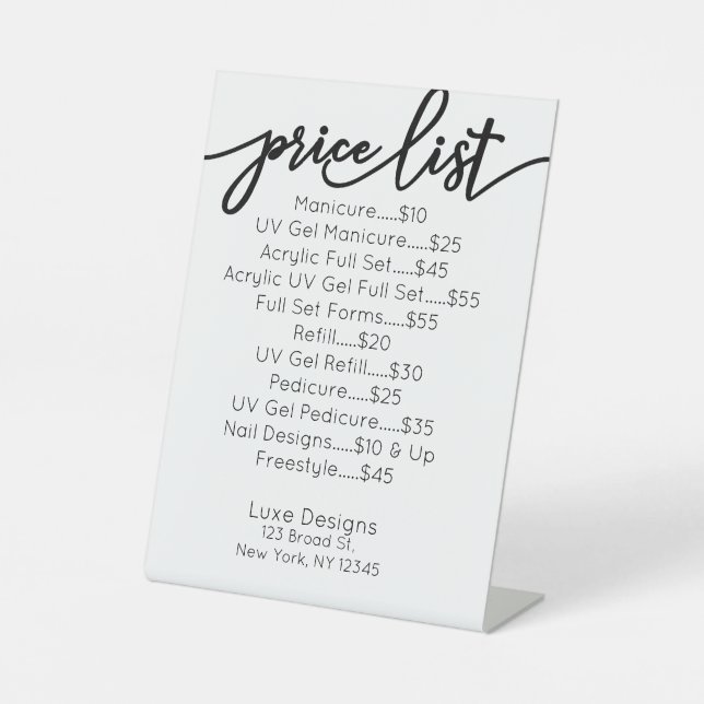 Signe De Table Nail Salon Fournitures Parties scintillant Drips T (Recto)