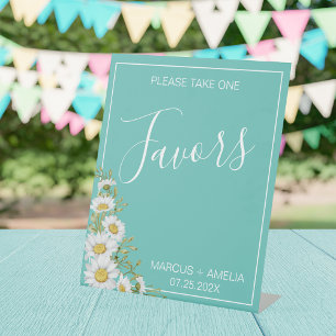 Signe De Table Narguilés Turquoises et blancs Favoris de mariage 