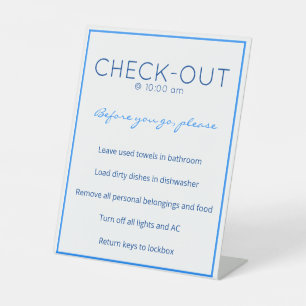 Signe De Table Nautical Beach Blue Guest Départ de table Signal