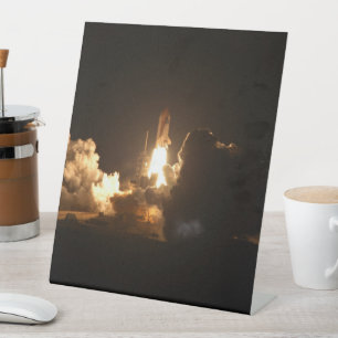 Signe De Table Navette spatiale Terre Orbitale Nuit Spacecraft Ca